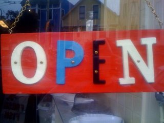 Open sign